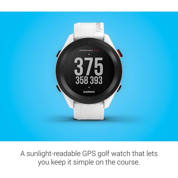 Garmin Approach S12 GPS Golf Watch, 42k+ Preloaded Courses (White) - 010-02472-00 Discount