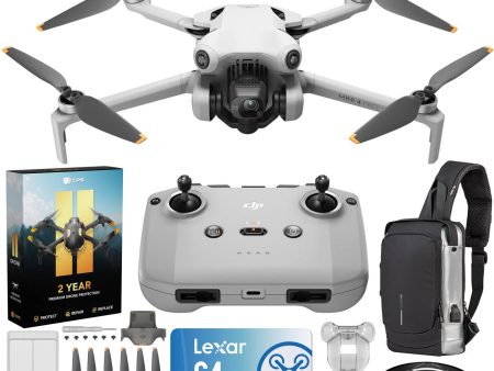 DJI Mini 4 Pro Drone Quadcopter 4K HDR Kit (RC-N2) Extended Warranty Voyager Bundle Online Sale