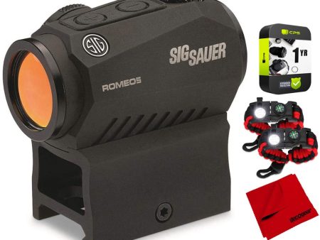 Sig Sauer ROMEO5 1x20mm Compact Red Dot Sight 2 MOA Black + Tactical Bundle Cheap