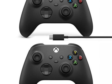 Microsoft Xbox Wireless Controller w  USB-C Cable for PC, Carbon Black, 1V8-00001 (2-Pack) Discount