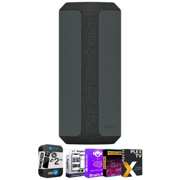 Sony SRSXE300 Portable Bluetooth Wireless Speaker, Black w  Extended Warranty Bundle Cheap