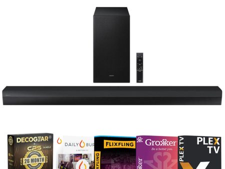 Samsung 5.1ch Soundbar w  Dolby Virtual:X DTS (2024) + 26 Months Protection Pack Bundle For Sale