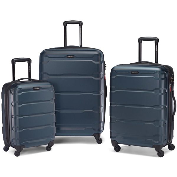 Samsonite Omni Hardside Nested Luggage Spinner Set, Teal w  10pc Accessory Kit For Sale