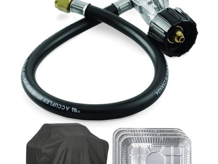 Weber Hose and Regulator Kit 21-Inch with Grill Cover & Drip Pans Set of 3 on Sale