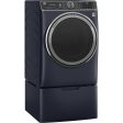 GE 5.0 CU. FT. Capacity Front Load Smart Steam Washer Sapphire Blue + Warranty Fashion