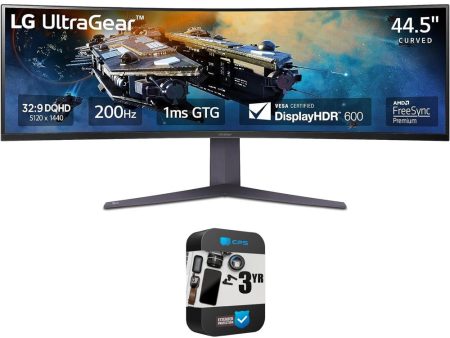 LG 45GR75DCB 45  Ultragear Curved Gaming Monitor w  3 Year Warranty Bundle Cheap