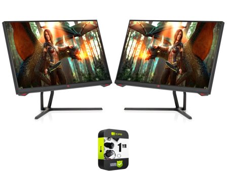 Deco Gear 25  Gaming Monitor FHD IPS AHVA AdaptiveSync Panel 2 Pack + Warranty For Discount