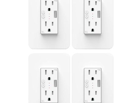 Deco Essentials WFWOTLT Smart WiFi Wall Outlet Plug 4 Pack Supply