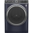 GE 5.0 CU. FT. Capacity Front Load Smart Steam Washer Sapphire Blue + Warranty Fashion