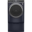 GE 5.0 CU. FT. Capacity Front Load Smart Steam Washer Sapphire Blue + Warranty Fashion