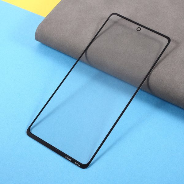 Front Screen Glass Lens with Frame with OCA Adhesive Sticker (without Logo) for Samsung Galaxy A52 4G A525 5G A526- Black Online Sale