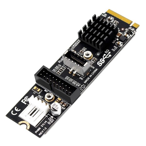 EP-018 NVME NGFF M-Key Express Card to Type-E USB 3.1 Front Panel and USB 3.0 20Pin Socket VL805 Adapter for Motherboard For Discount