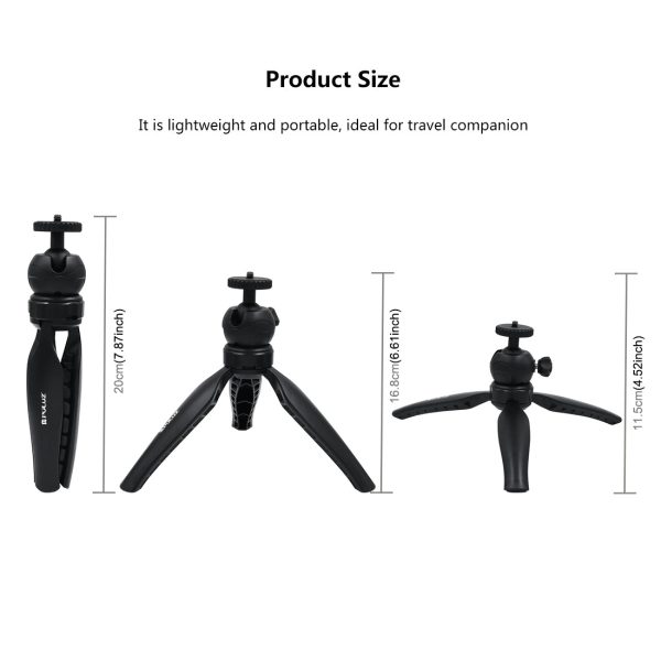 PULUZ 20cm Pocket Plastic Tripod Mount with 360 Degree Ball Head for Smartphones GoPro DSLR Cameras Cheap