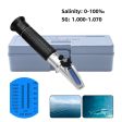 YIERYI Salinity Refractometer 0~100% Scale Measuring Sodium Chloride Salinometer with Automatic Temperature Compensation For Cheap