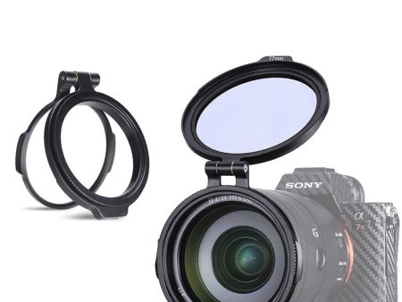 UURIG 77mm ND Filter Lens Quick Release Mount Ring Flip Lid Bracket DSLR Camera Accessory Supply