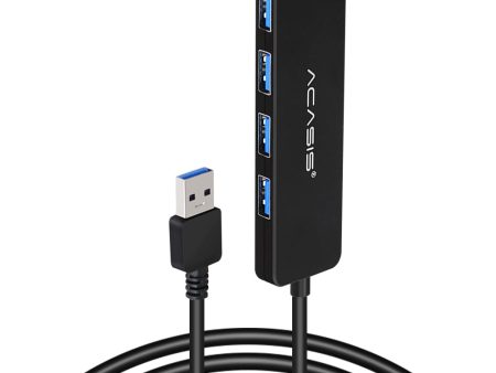 ACASIS AB3-L412 1.2m Cable 4 Ports USB3.0 Hub Splitter 5Gbps Data Transmission Laptop Computer USB Hub Online Sale