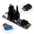 EP-018 NVME NGFF M-Key Express Card to Type-E USB 3.1 Front Panel and USB 3.0 20Pin Socket VL805 Adapter for Motherboard For Discount