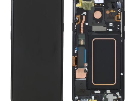 OEM LCD Screen and Digitizer + Assembly Frame Part for Samsung Galaxy S9+ G965 (without Logo) - Black Online Sale