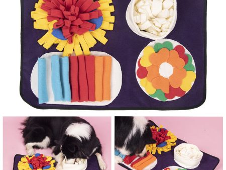 60*40cm Durable Interactive Dog Feeding Mat Puzzle Toys Foraging Skills Mat for Cats Dogs For Sale