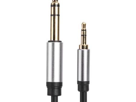 1.5m Conversion Cable 3.5mm Male to 6.35mm Male TRS Jack Gold Plated Plug Aux Cord for Mixer Amplifier Online