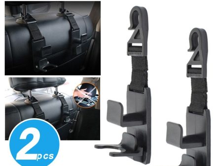 2Pcs Set Universal Car Headrest Hooks Auto Back Seat Hanger Easy Installation Storage Bottle Holder on Sale