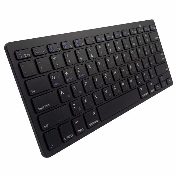 [Russian Version] X5 78-Key Ultra Thin Soft Touch Wireless Bluetooth Keyboard for iPad iPhone - Black For Cheap