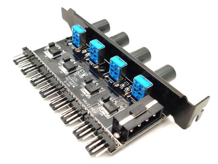 4Pin 3Pin 8 Way 4 Knob Computer Case Cooling Fan Hub Speed Controller Regulator Splitter Adapter (4-pin IDE Power Supply) Supply