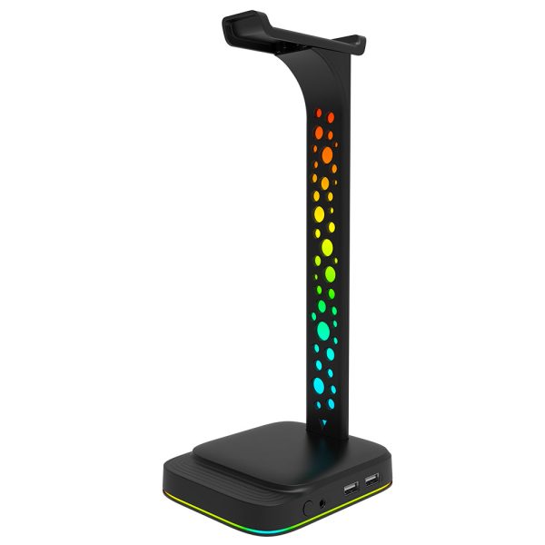 G2 RGB Headphone Stand Gaming Headset Holder Gaming Headset Desk Hook Hanger Mount with 2 USB Chargers and 9 Light Modes on Sale