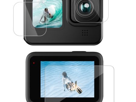 TELESIN Durable Scratch Resistant PET Front Display Film + PET Lens Protector + Rear Display PET Film for GoPro HERO 10 9 Online now