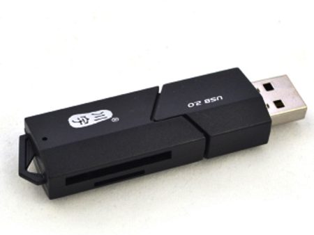 KAWAU C295 2 in 1 USB 2.0 MicroSD Card Reader with SD Slot Supports Up to 64GB Adapter (with Slide Cover) For Discount