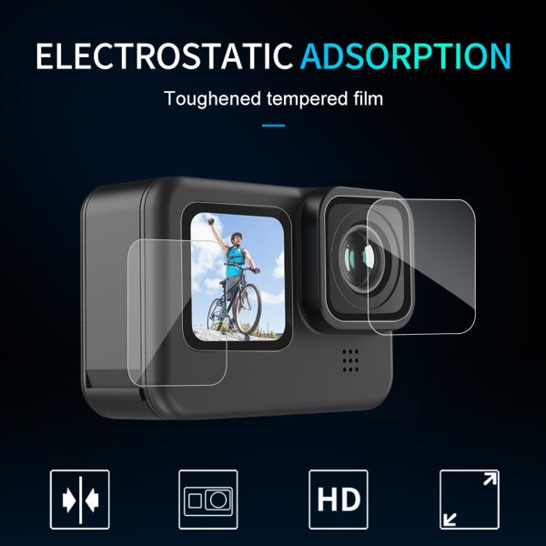 TELESIN Durable Scratch Resistant PET Front Display Film + PET Lens Protector + Rear Display PET Film for GoPro HERO 10 9 Online now