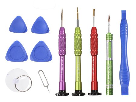 IPARTS EXPERT 12-in-1 Anti-slip Professional Screwdriver Disassemble Opening Repair Tool Kit for iPhone on Sale