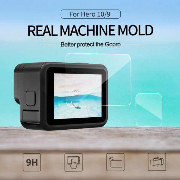 TELESIN Durable Scratch Resistant PET Front Display Film + PET Lens Protector + Rear Display PET Film for GoPro HERO 10 9 Online now