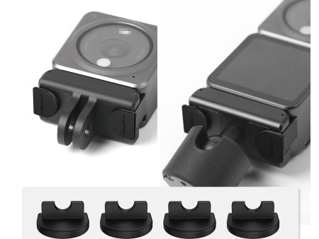 SUNNYLIFE OA2-DC339 4Pcs Set Locking-Up Anti-release Silicone Plug Camera Accessory Anti-Dropping Buckle for DJI Action 2 Sale