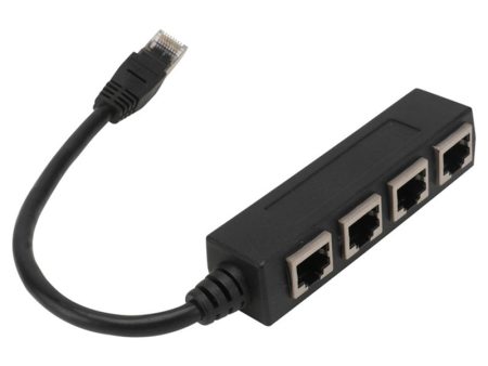 1 to 4 RJ45 Network Adapter LAN Ethernet Male to Female Networking Splitter Extension Converter Online now