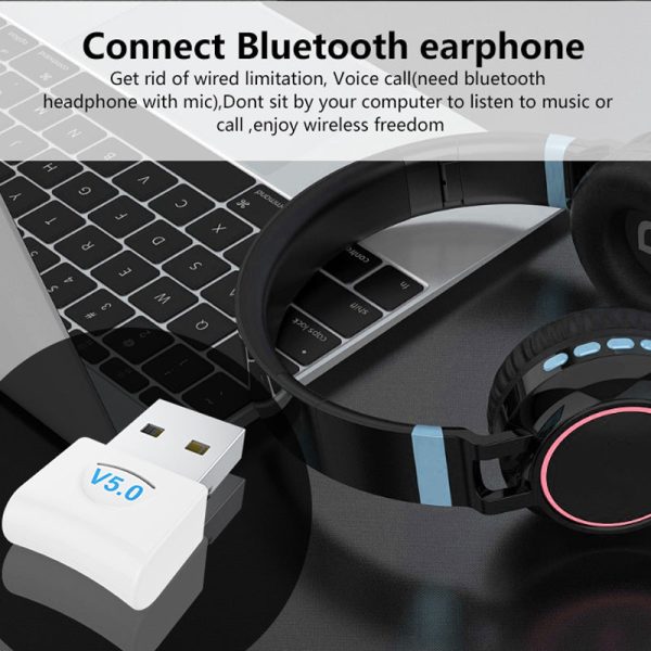 06B USB Bluetooth 5.0 Audio Music Receiver Transmitter Computer Adapter Dongle Fashion