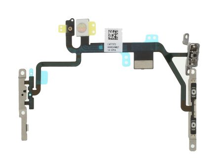 For iPhone 8 4.7 inch OEM Power ON OFF and Volume Button Flex Cable with Metal Plate For Sale