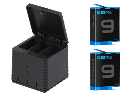 AT1160 RUIGPRO Battery Charger Kit Battery Storage Box for GoPro Hero9 Black Cheap