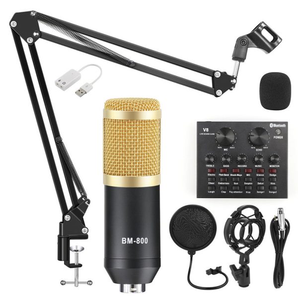 BM800 Professional Suspension Condenser Microphone Kit for Studio Live Stream Broadcasting Recording Online Sale