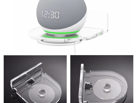 AE29 Transparent Acrylic Wall Mount Bracket Stable Wall Holder for Smart Speaker Fashion