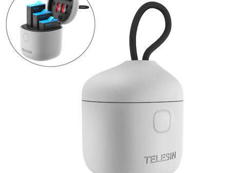 TELESIN GP-BTR-904-GY 3 Slots Battery Charger Storage Box TF Card Reader Case for GoPro Hero 9 Discount