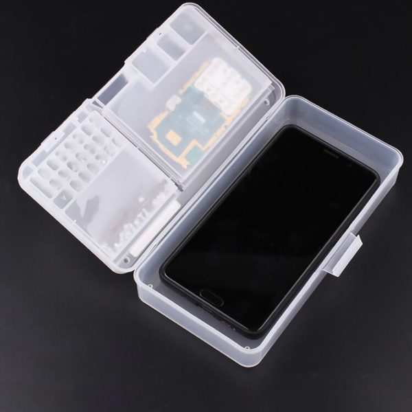 W203 Double Layer Mobile Phone Repair Storage Box for IC Parts Smartphone Opening Tools Collector Discount