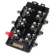 Computer Motherboard SATA 1 to 6 PWM   ARGB Hub 4-Pin Fan Hub 5V 3-Pin RGB Converter Supply