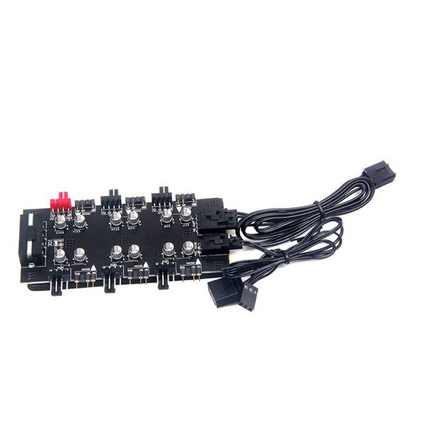 Computer Motherboard IDE 1 to 6 PWM ARGB Hub 4-Pin Fan Adapter 5V 3-Pin RGB Converter Fashion