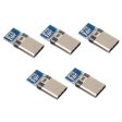 5PCS Lot DIY 24Pin USB Type-C USB-C Male OTG Host Type 5.1k Resistor with Black Housing Cover on Sale