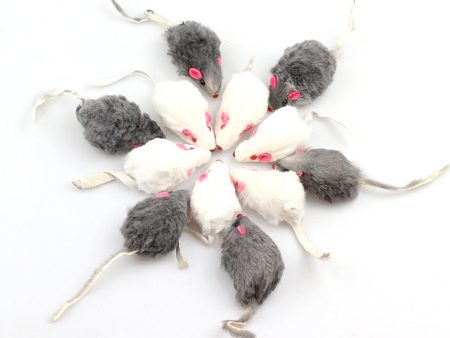 TG-CTOY0022 12Pcs Fur Mouse Imitation Mice Pet Cat Chewing Catch Playing Toy Online