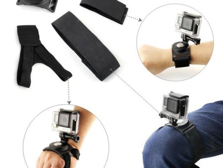 360-Degree Rotary Hand Wrist Arm Leg Strap Mount Set for GoPro 4 3+ 3 2 1 Etc Discount