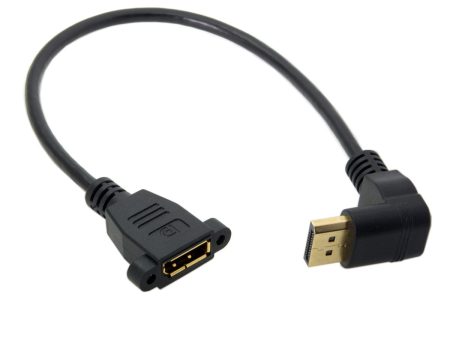 0.3M CY DP-015-DN DisplayPort Male to Female 90 Degree Up Angled Extension Cable Online Hot Sale