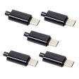 5PCS Lot DIY 24Pin USB Type-C USB-C Male OTG Host Type 5.1k Resistor with Black Housing Cover on Sale