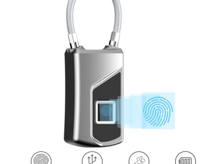 L1 USB Rechargeable Smart Keyless Fingerprint Lock IP65 Waterproof Anti-Theft Security Padlock Online